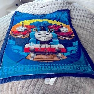 Thomas and friends quilt, fitted&straight sheet and pillowcase, reversible